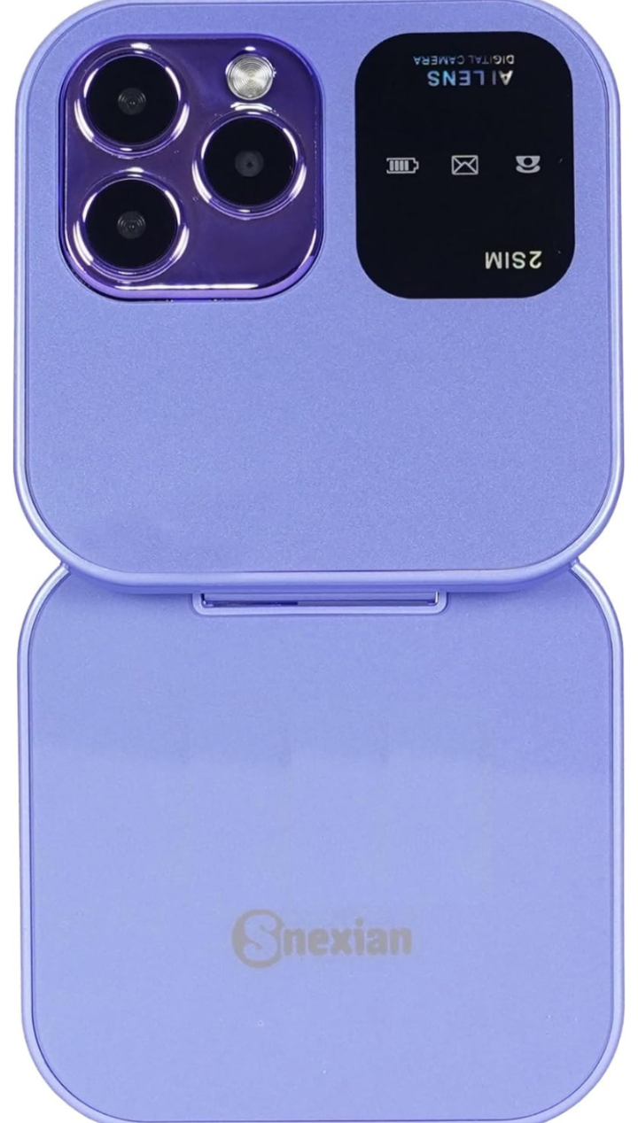 "Rock X Flip™ – Dual SIM Retro Flip Phone | 1.8" Display, Voice Changer, BT Dialer & Call/SMS Indicator | Crystal Back Panel"