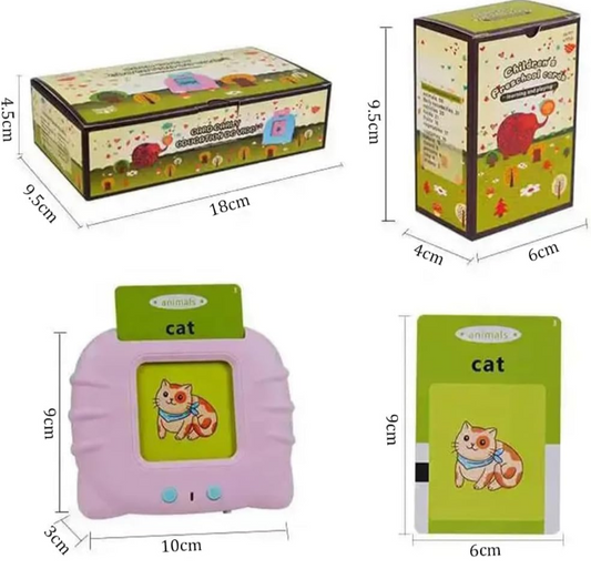 "BrightWords Dual-Sided Flash Cards – Rechargeable Educational Toy for Kids"