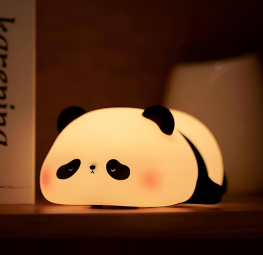 "GlowPanda™ – Soft Silicone Color-Changing Night Light | Touch-Activated LED with Timer for Bedroom & Desk"