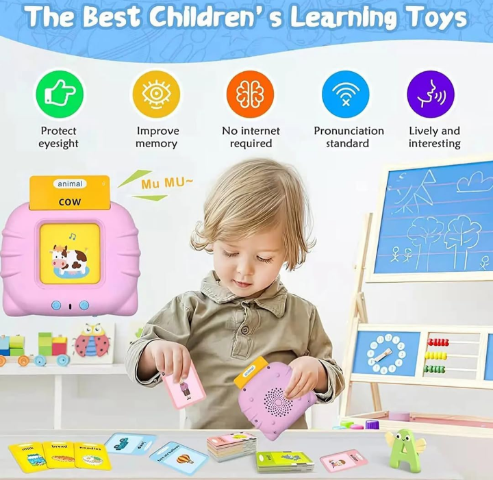 "BrightWords Dual-Sided Flash Cards – Rechargeable Educational Toy for Kids"
