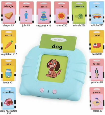 "BrightWords Dual-Sided Flash Cards – Rechargeable Educational Toy for Kids"