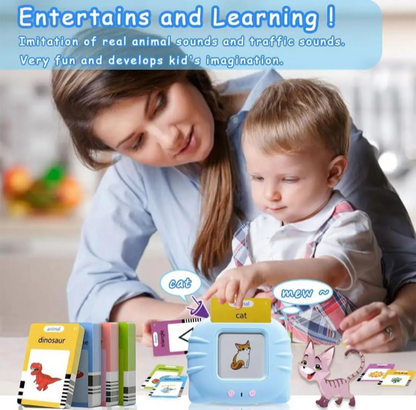 "BrightWords Dual-Sided Flash Cards – Rechargeable Educational Toy for Kids"